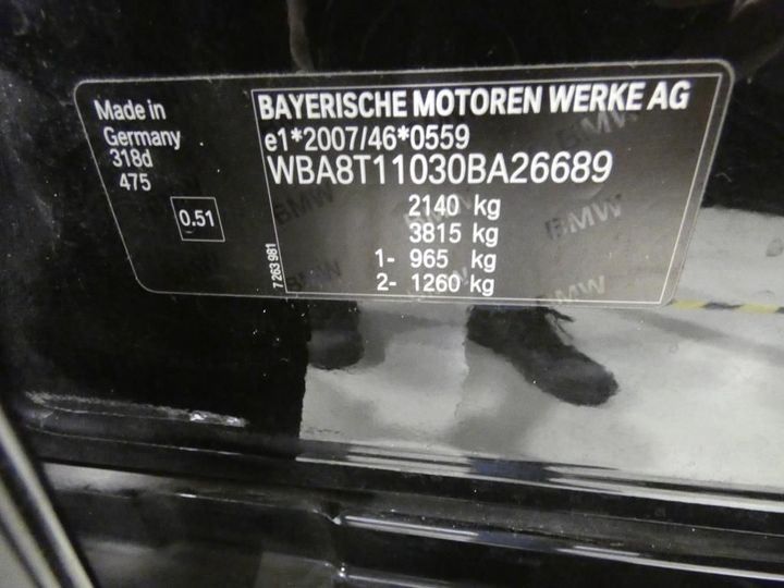 Photo 2 VIN: WBA8T11030BA26689 - BMW 3 GRAN TURISMO 