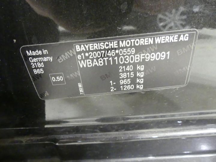 Photo 3 VIN: WBA8T11030BF99091 - BMW 3 GRAN TURISMO 