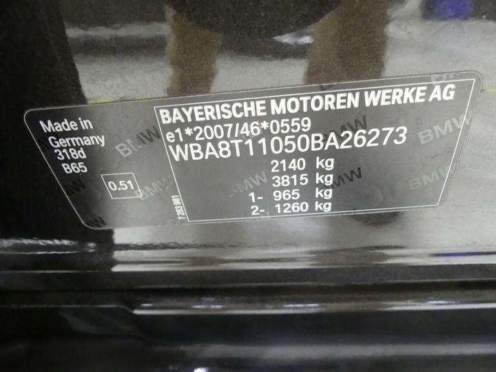 Photo 3 VIN: WBA8T11050BA26273 - BMW 3 GRAN TURISMO 