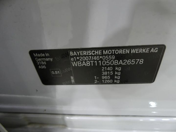 Photo 3 VIN: WBA8T11050BA26578 - BMW 3 GRAN TURISMO 