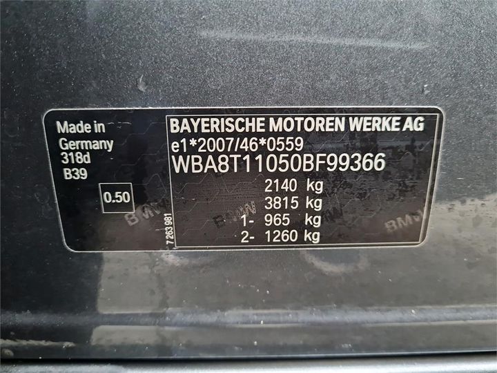 Photo 6 VIN: WBA8T11050BF99366 - BMW 3 GRAN TURISMO 