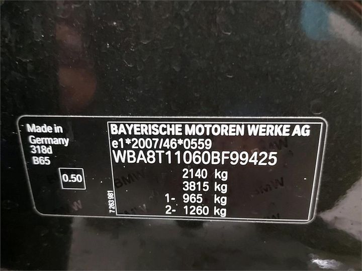 Photo 6 VIN: WBA8T11060BF99425 - BMW 3 GRAN TURISMO 