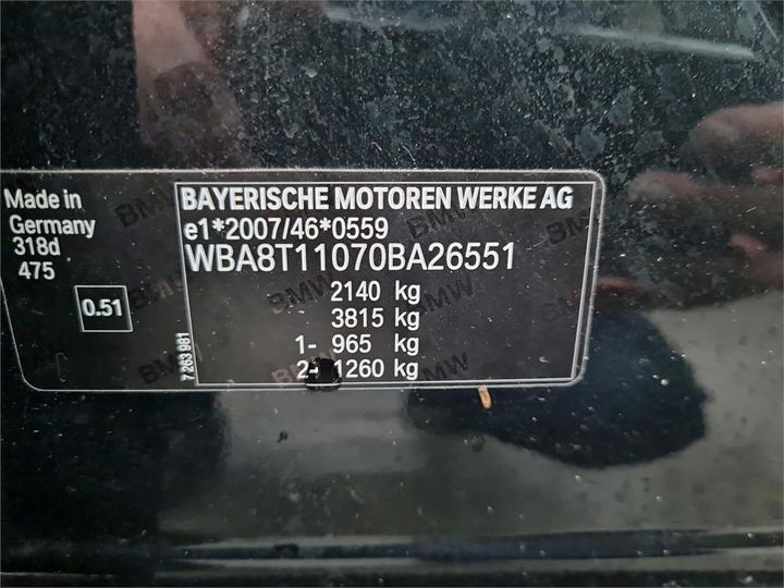 Photo 6 VIN: WBA8T11070BA26551 - BMW 3 GRAN TURISMO 