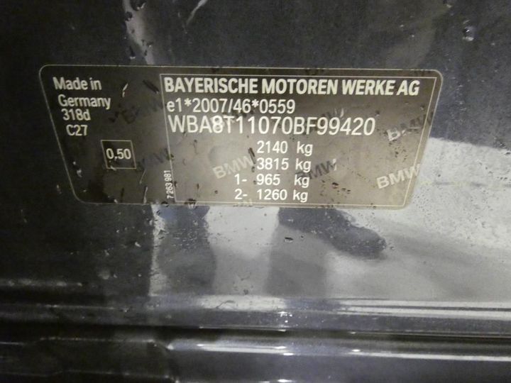 Photo 4 VIN: WBA8T11070BF99420 - BMW 3 GRAN TURISMO 