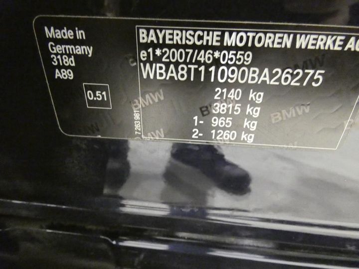 Photo 4 VIN: WBA8T11090BA26275 - BMW 3 GRAN TURISMO 