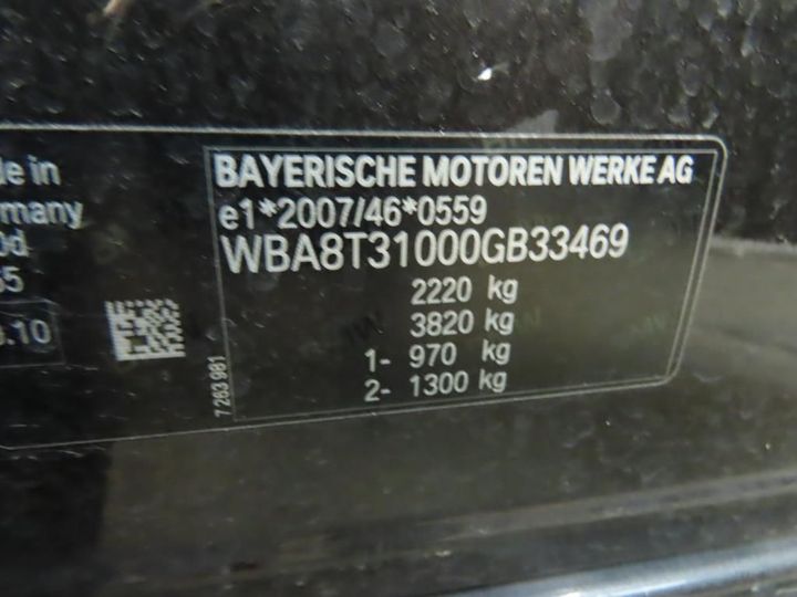 Photo 13 VIN: WBA8T31000GB33469 - BMW 3 GRAN TURISMO 