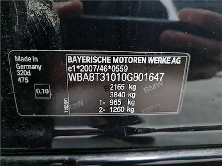 Photo 11 VIN: WBA8T31010G801647 - BMW 3 GRAN TURISMO DIESEL - 2016 