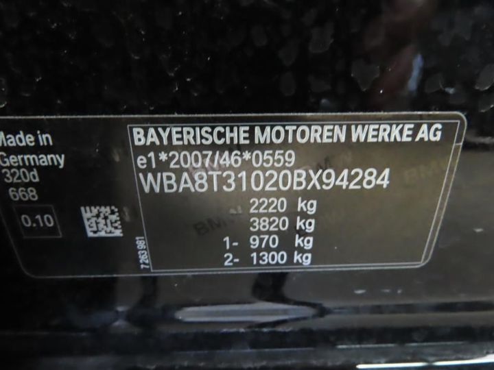 Photo 13 VIN: WBA8T31020BX94284 - BMW 3 GRAN TURISMO 