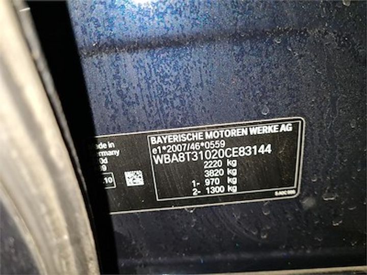 Photo 11 VIN: WBA8T31020CE83144 - BMW 3 GRAN TURISMO DIESEL - 2016 