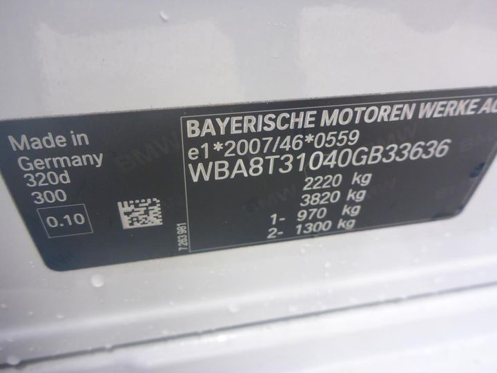 Photo 9 VIN: WBA8T31040GB33636 - BMW SERIA 3 