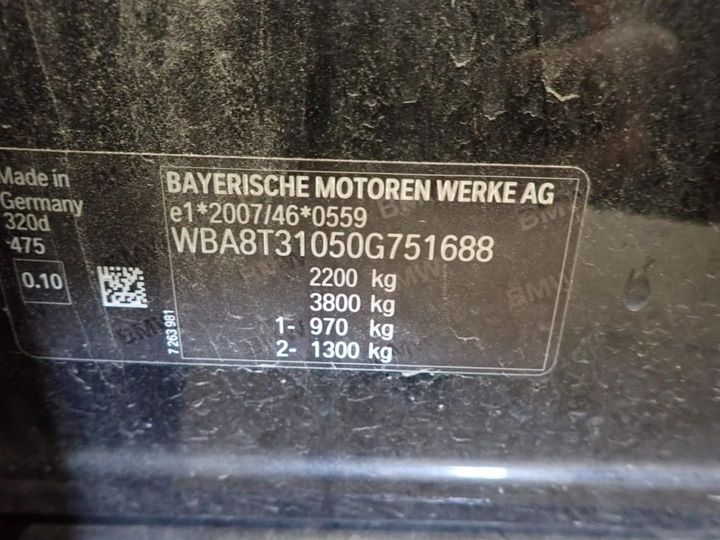 Photo 13 VIN: WBA8T31050G751688 - BMW SRIE 3 GRAN TURISMO 