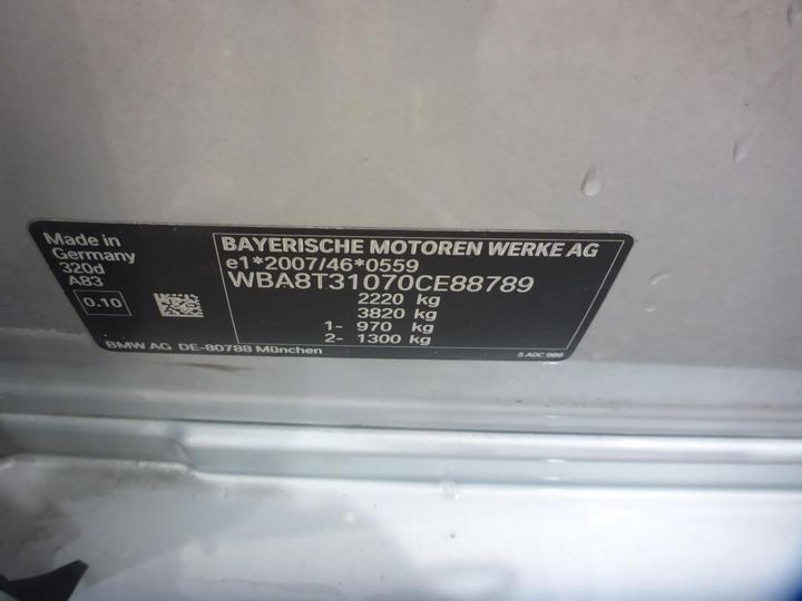 Photo 22 VIN: WBA8T31070CE88789 - BMW SERIA 3 