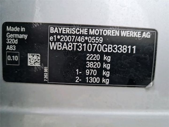 Photo 11 VIN: WBA8T31070GB33811 - BMW 3 GRAN TURISMO DIESEL - 2016 