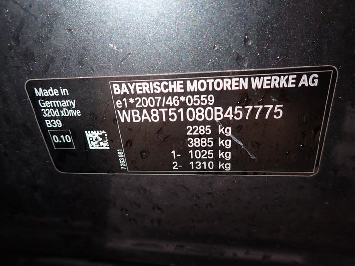 Photo 23 VIN: WBA8T51080B457775 - BMW SERIA 3 