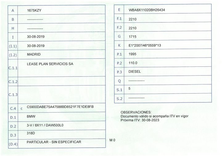 Photo 4 VIN: WBA8X11020BH26434 - BMW SERIE 3 