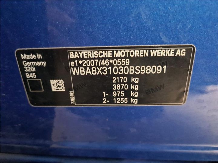 Photo 8 VIN: WBA8X31030BS98091 - BMW 320 