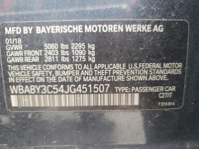 Photo 11 VIN: WBA8Y3C54JG451507 - BMW 340 XIGT 