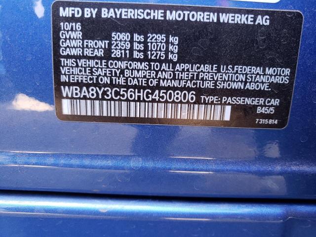 Photo 11 VIN: WBA8Y3C56HG450806 - BMW 340I 