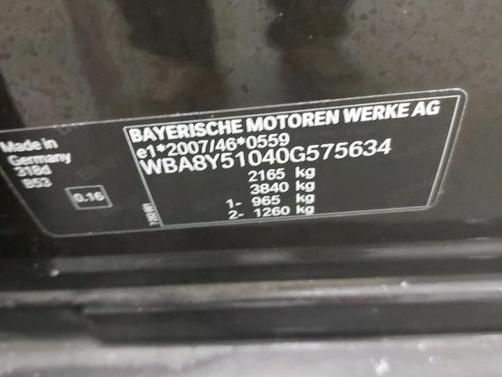 Photo 6 VIN: WBA8Y51040G575634 - BMW 3 GRAN TURISMO 