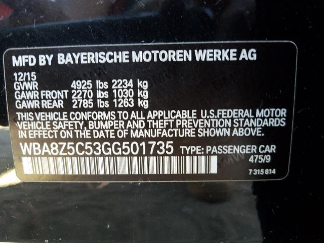 Photo 9 VIN: WBA8Z5C53GG501735 - BMW 3 SERIES GT 