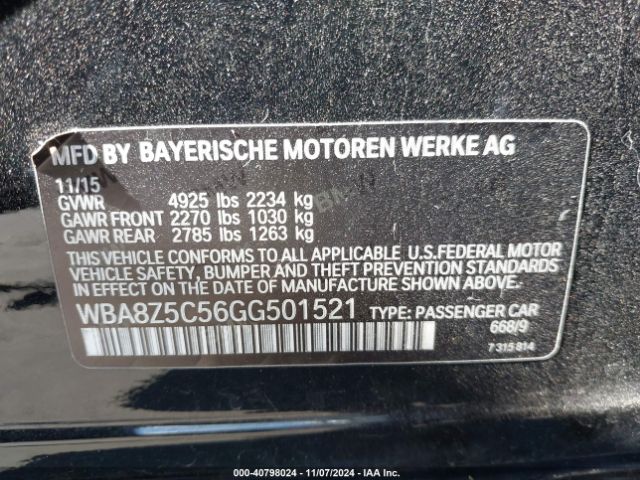 Photo 8 VIN: WBA8Z5C56GG501521 - BMW 328I 