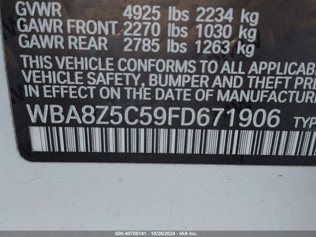 Photo 8 VIN: WBA8Z5C59FD671906 - BMW 328I 