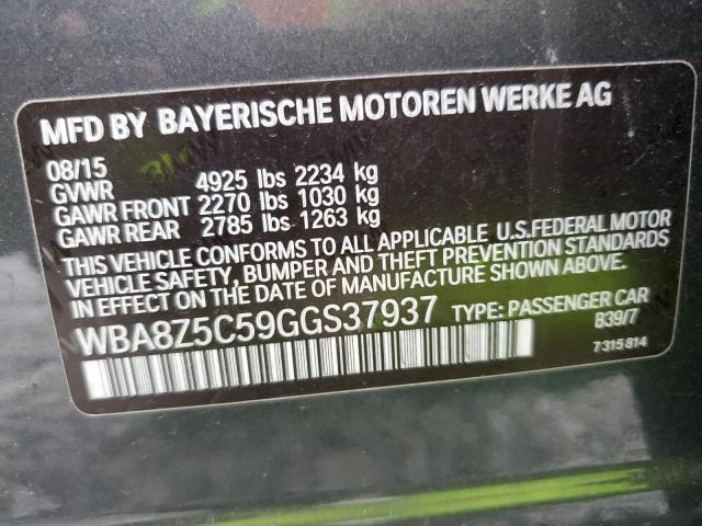 Photo 12 VIN: WBA8Z5C59GGS37937 - BMW 3 SERIES 