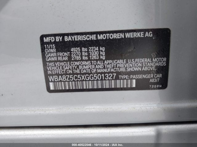 Photo 8 VIN: WBA8Z5C5XGG501327 - BMW 328I 