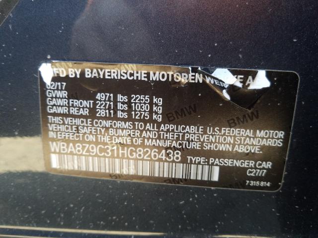 Photo 9 VIN: WBA8Z9C31HG826438 - BMW 330I 