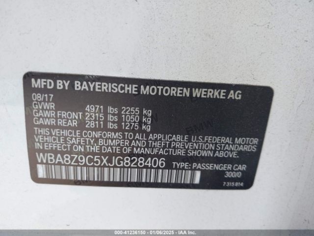 Photo 8 VIN: WBA8Z9C5XJG828406 - BMW 330I 