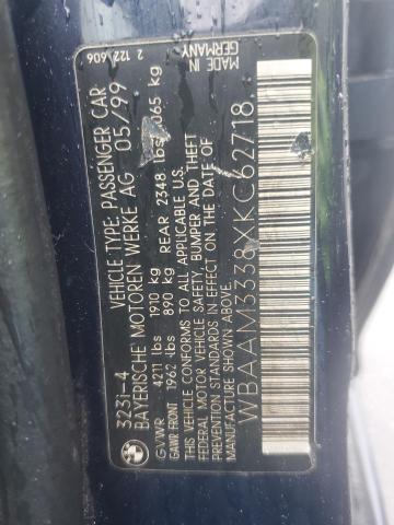 Photo 11 VIN: WBAAM3338XKC62718 - BMW 3 SERIES 