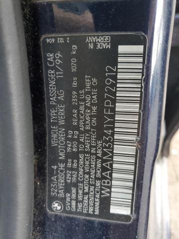 Photo 11 VIN: WBAAM3341YFP72912 - BMW 323 I 