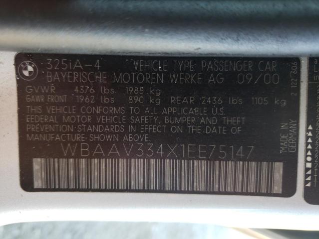 Photo 11 VIN: WBAAV334X1EE75147 - BMW 325 I 