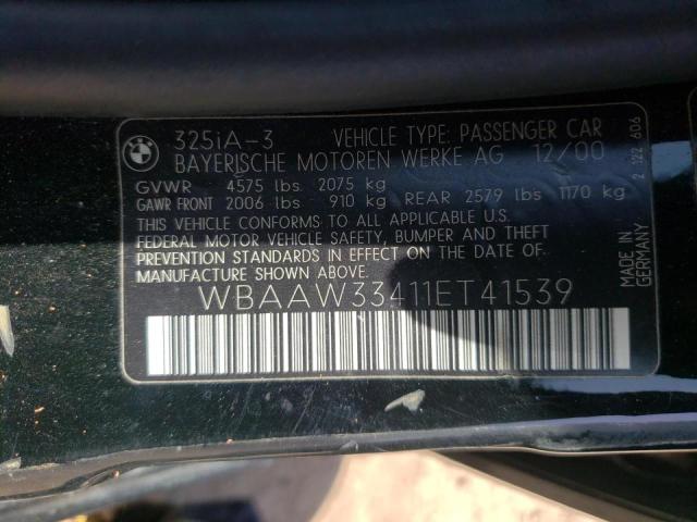 Photo 9 VIN: WBAAW33411ET41539 - BMW 325 IT 