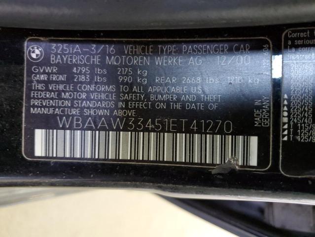 Photo 11 VIN: WBAAW33451ET41270 - BMW 3 SERIES 