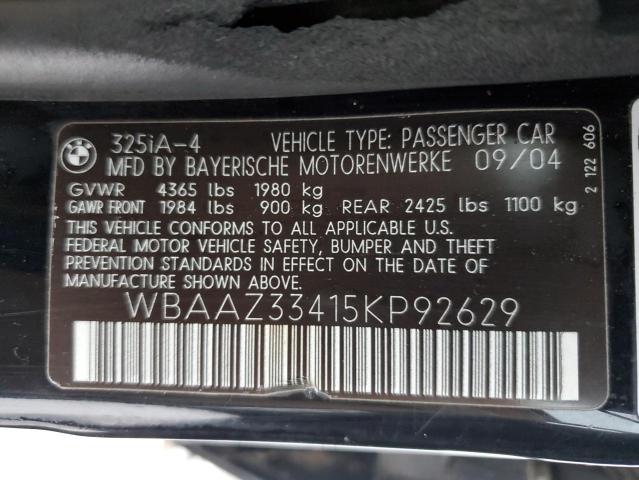 Photo 11 VIN: WBAAZ33415KP92629 - BMW 325 IS SUL 