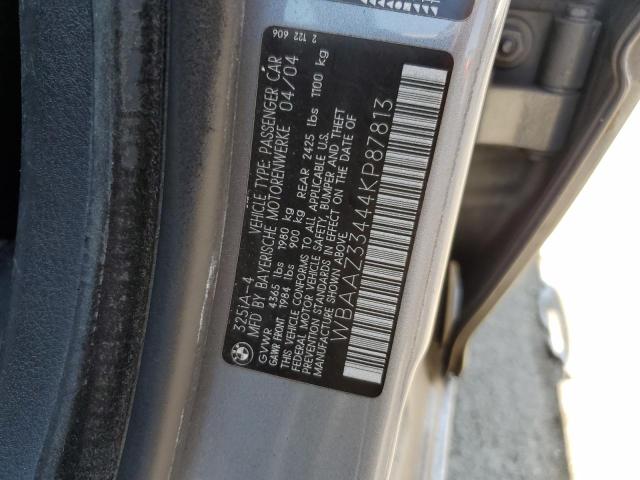 Photo 11 VIN: WBAAZ33444KP87813 - BMW 3 SERIES 