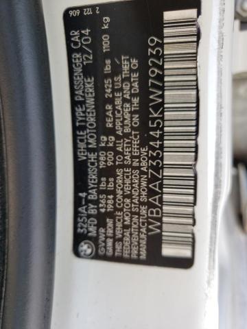 Photo 9 VIN: WBAAZ33445KW79239 - BMW 325 IS SUL 