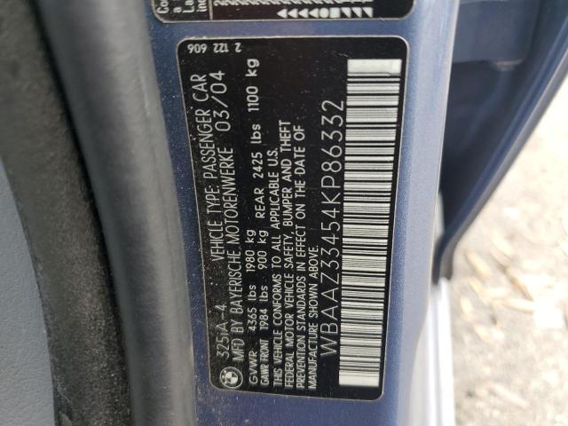 Photo 11 VIN: WBAAZ33454KP86332 - BMW 325 IS SUL 