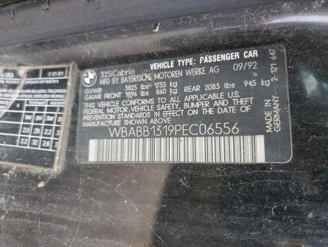 Photo 11 VIN: WBABB1319PEC06556 - BMW 325 IC 