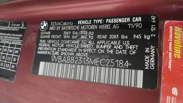 Photo 2 VIN: WBABB2313MEC25184 - BMW 325 