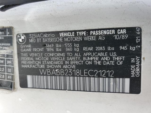 Photo 11 VIN: WBABB2318LEC21212 - BMW 325 IC AUT 