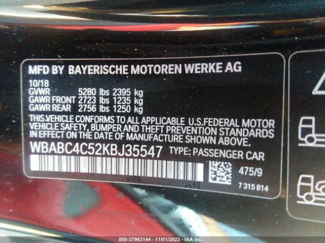 Photo 8 VIN: WBABC4C52KBJ35547 - BMW M850I 