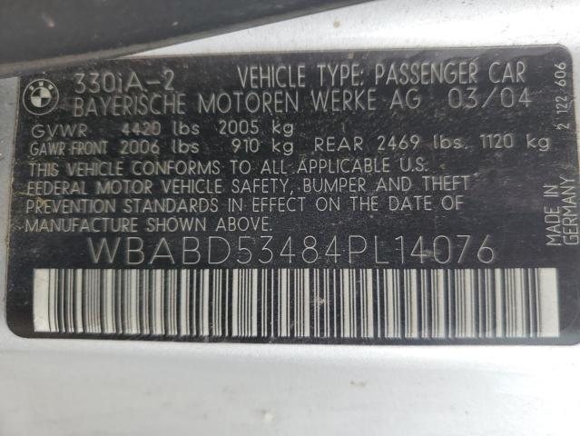 Photo 11 VIN: WBABD53484PL14076 - BMW 330 CI 