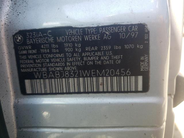 Photo 12 VIN: WBABJ8321WEM20456 - BMW 323 IC AUT 