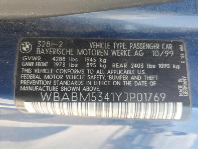 Photo 11 VIN: WBABM5341YJP01769 - BMW 328 CI 