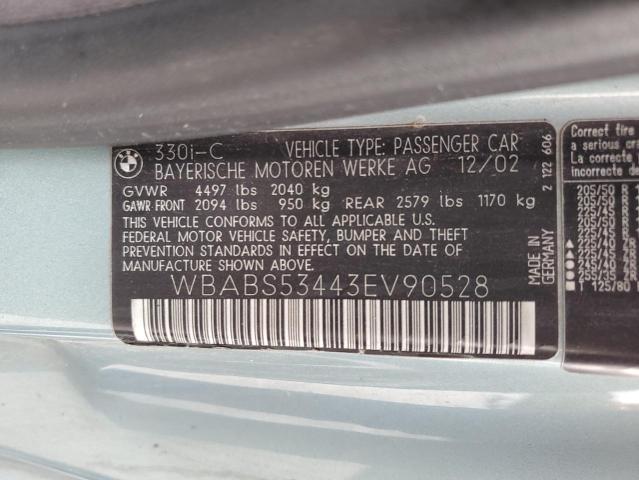 Photo 12 VIN: WBABS53443EV90528 - BMW 330 CI 