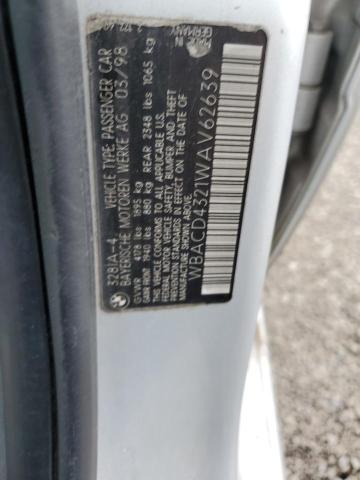 Photo 11 VIN: WBACD4321WAV62639 - BMW 328 I AUTO 