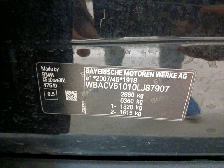 Photo 5 VIN: WBACV61010LJ87907 - BMW X5 