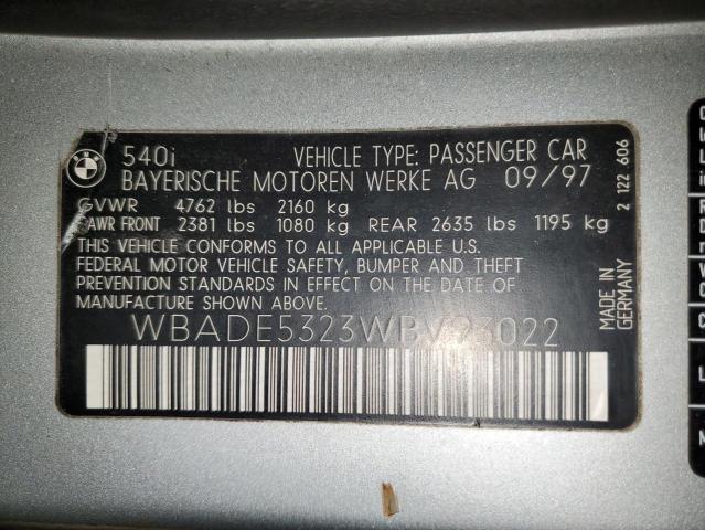 Photo 12 VIN: WBADE5323WBV93022 - BMW 5 SERIES 